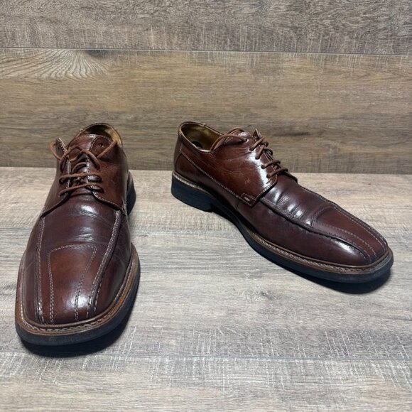 Lloyd Othelo Brown Leather Square Toe Oxford Shoes Men's Size 11 - Picture 5 of 6